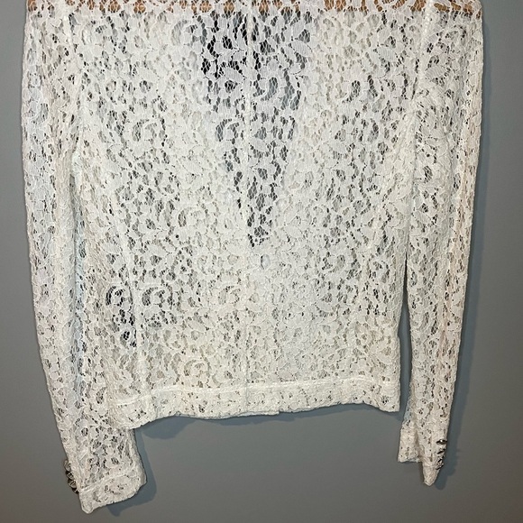 NWT The Kooples Flower Lace and Crepe Jacket - Picture 9 of 13